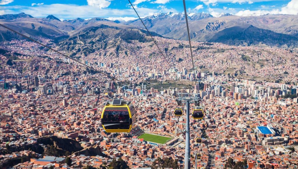 Cable Car Views In La Paz, Bolivia