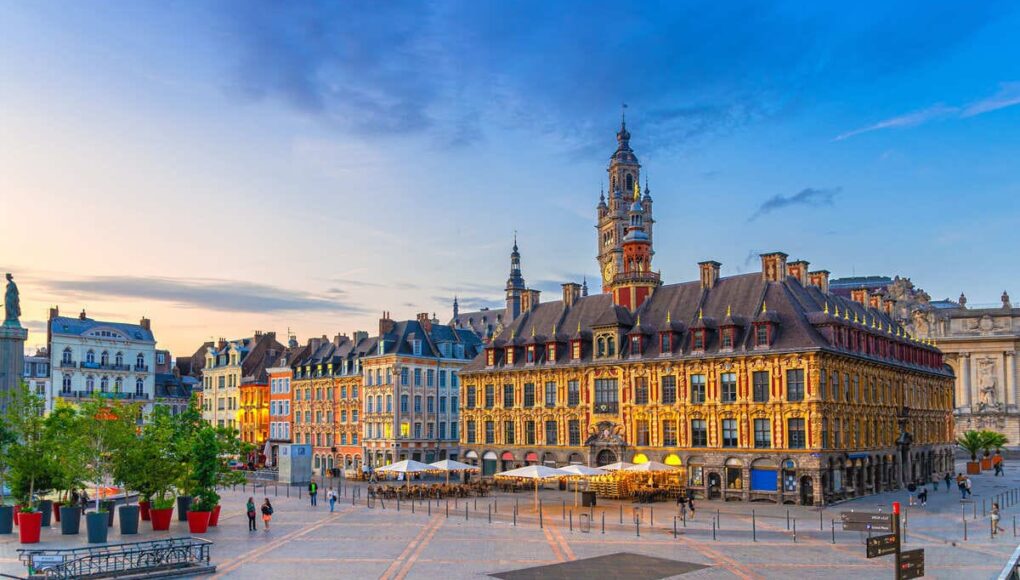 Grand Place In Lille, Northern France