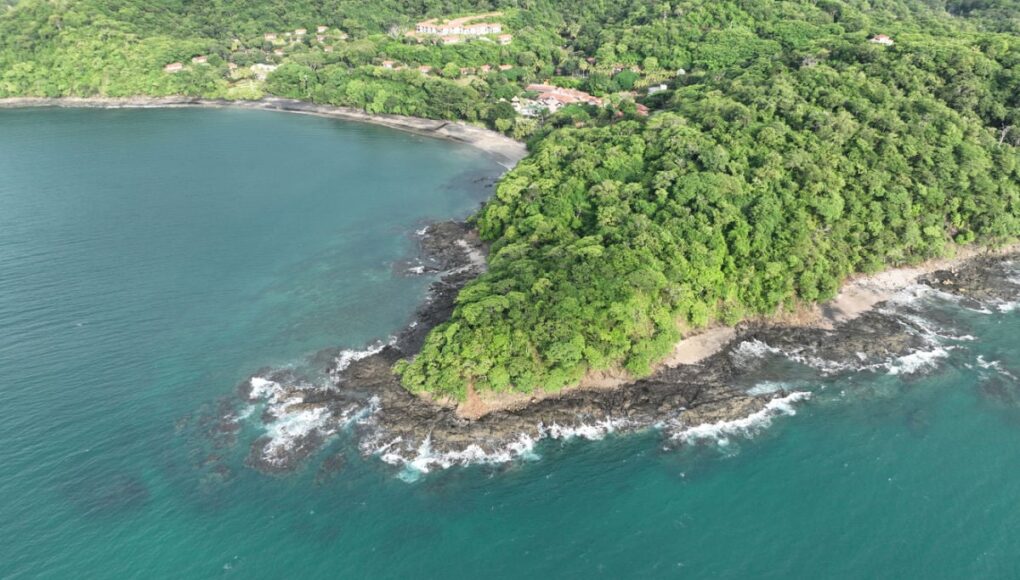 Aerial view of Playa Panama - hidden gem of Costa Rica