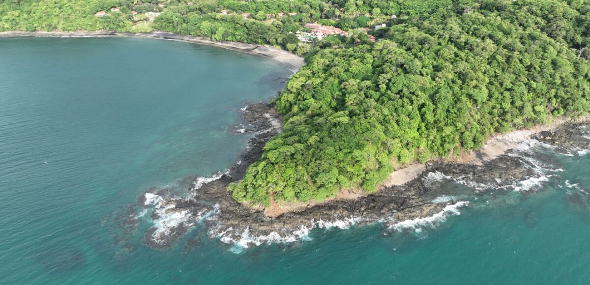 Aerial view of Playa Panama - hidden gem of Costa Rica