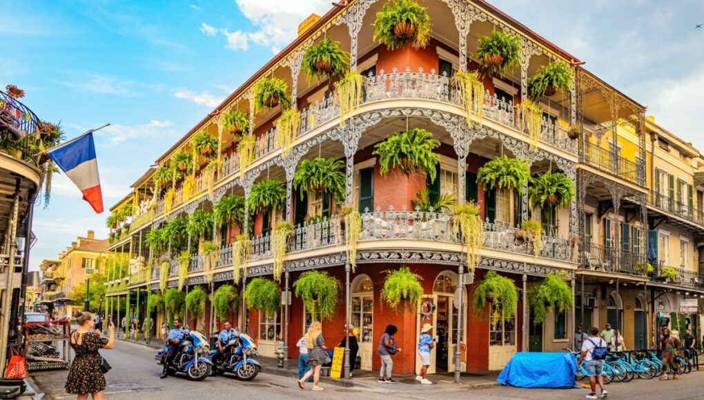 France flag in New Orlean