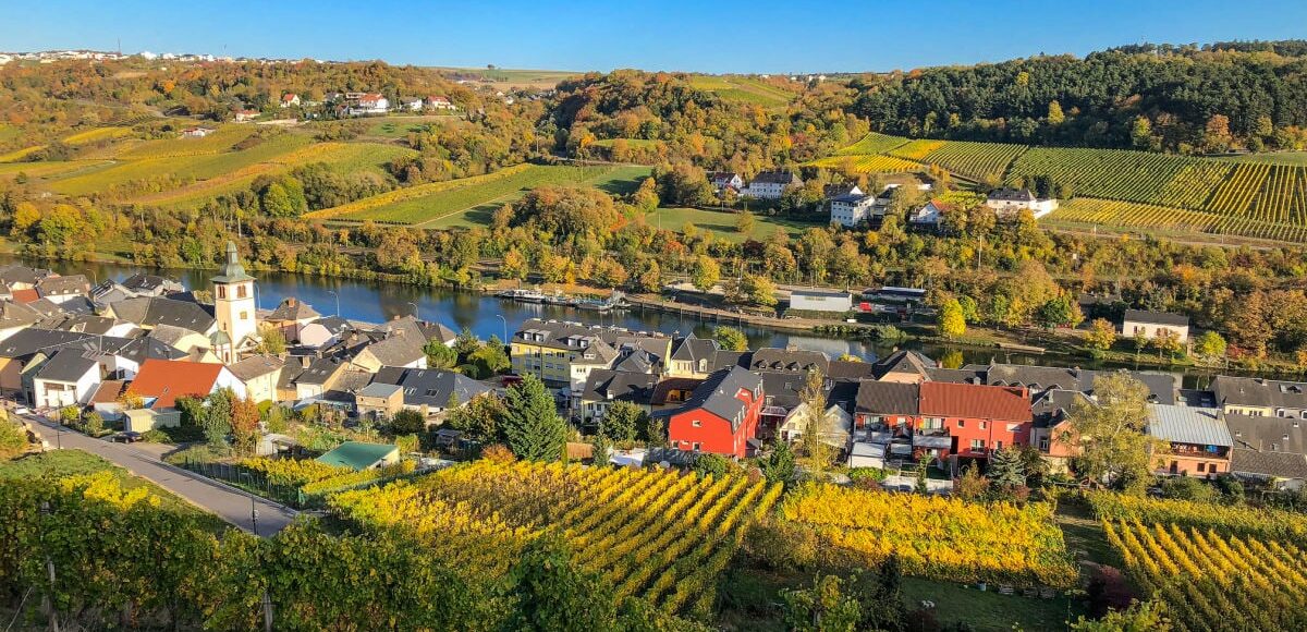 Quaint wine town along Moselle in Luxembourg