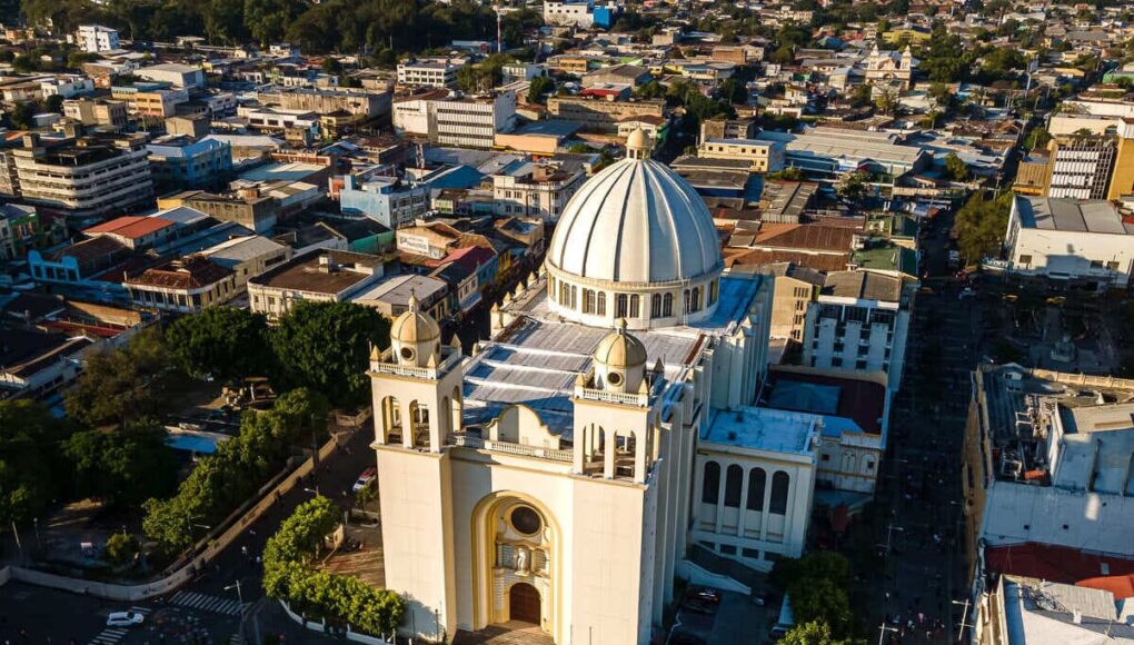 Aerial View Of San Salvador, El Salvador,  Central America