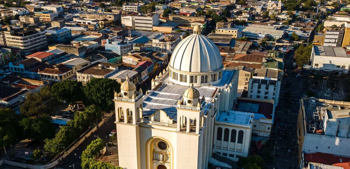 Aerial View Of San Salvador, El Salvador,  Central America