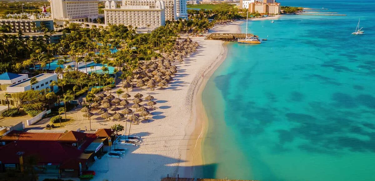 Panoramic View Of Aruba In The Dutch Caribbean