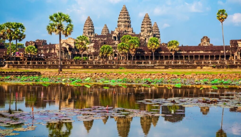 Angkor Wat temple in Siem Reap in Cambodia.